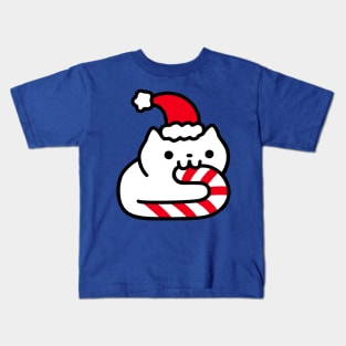 Candy Cane Cat Kids T-Shirt